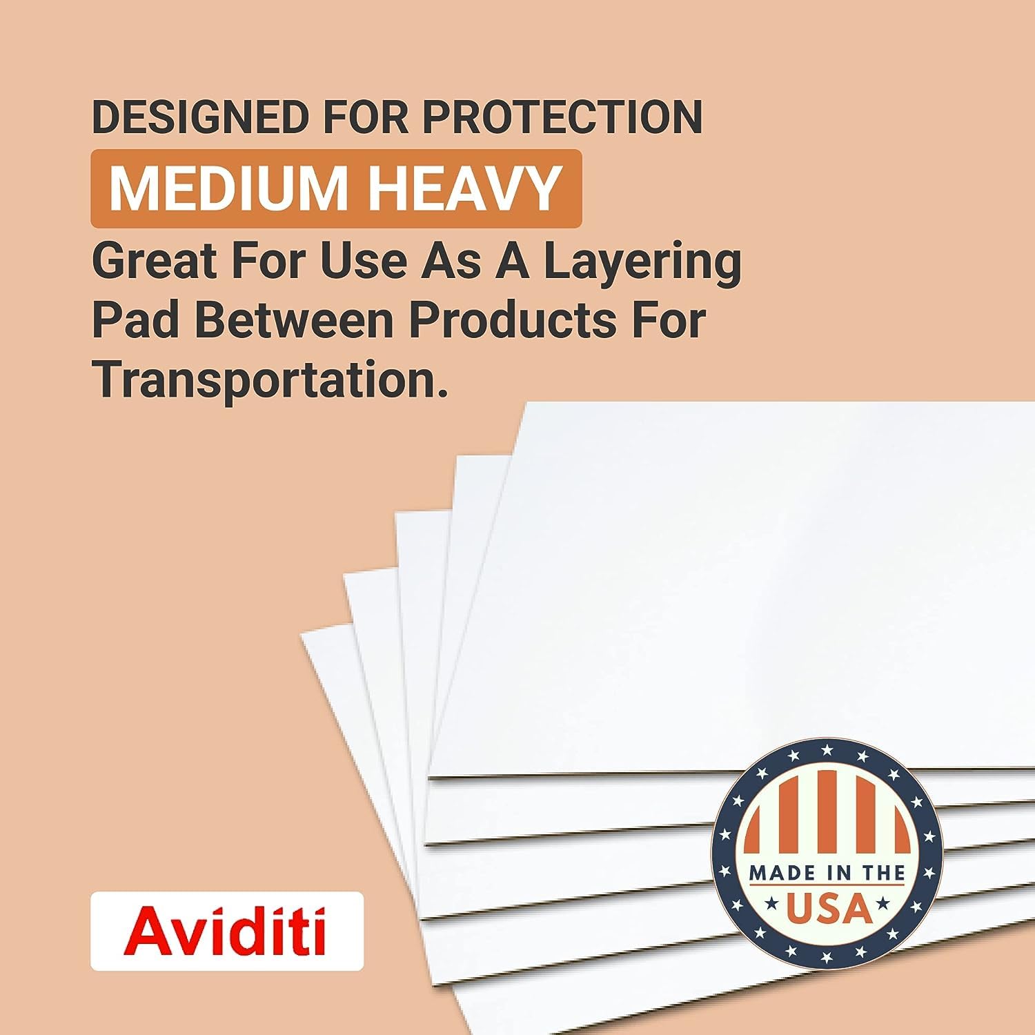 Aviditi Corrugated Cardboard Sheets 24" x 36" (5 Pack) Large Card Board for Layer Separation Packaging Mailing Shipping Packing, and Protecting Products from Forklift Damage - White, 5 Pack - Image 3