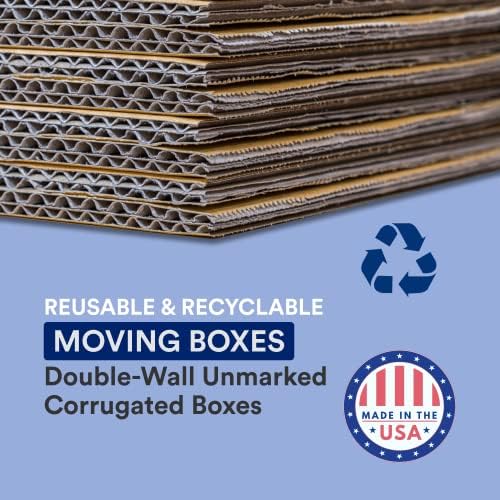 BOX USA 18x18x18 Corrugated Cardboard Double Wall Boxes with Handles Large, 18”L x 18”W x 18”H, Pack of 10 | Shipping, Packaging, Moving, Storage Box for Home or Business, Strong Wholesale Bulk Boxes - Image 3