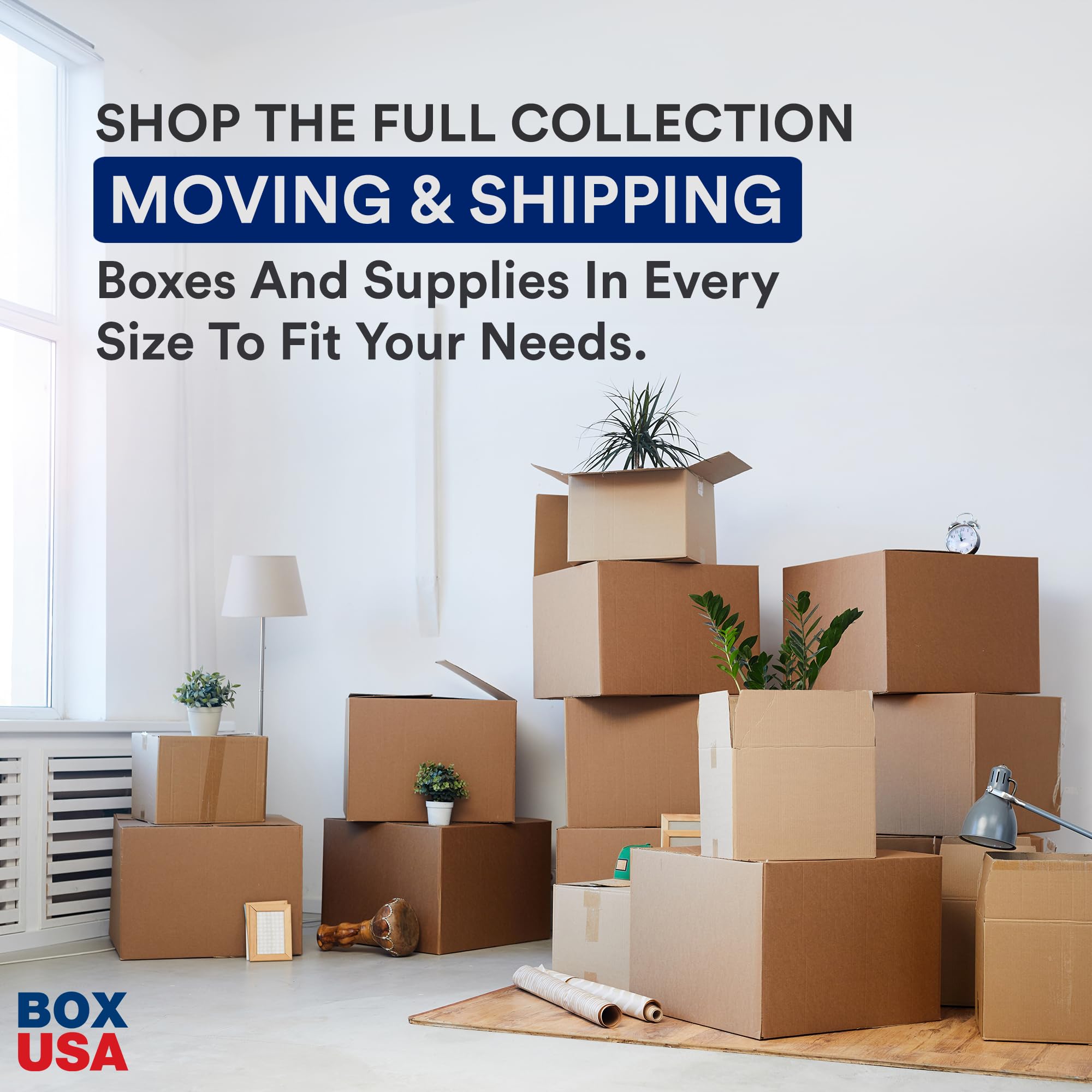 BOX USA Apartment Moving Boxes Kit - 20 Brown Cardboard Boxes & 1 Packing Tape Roll | Medium & Large Packing Boxes for Moving, Packaging, Storage & Shipping - Image 5