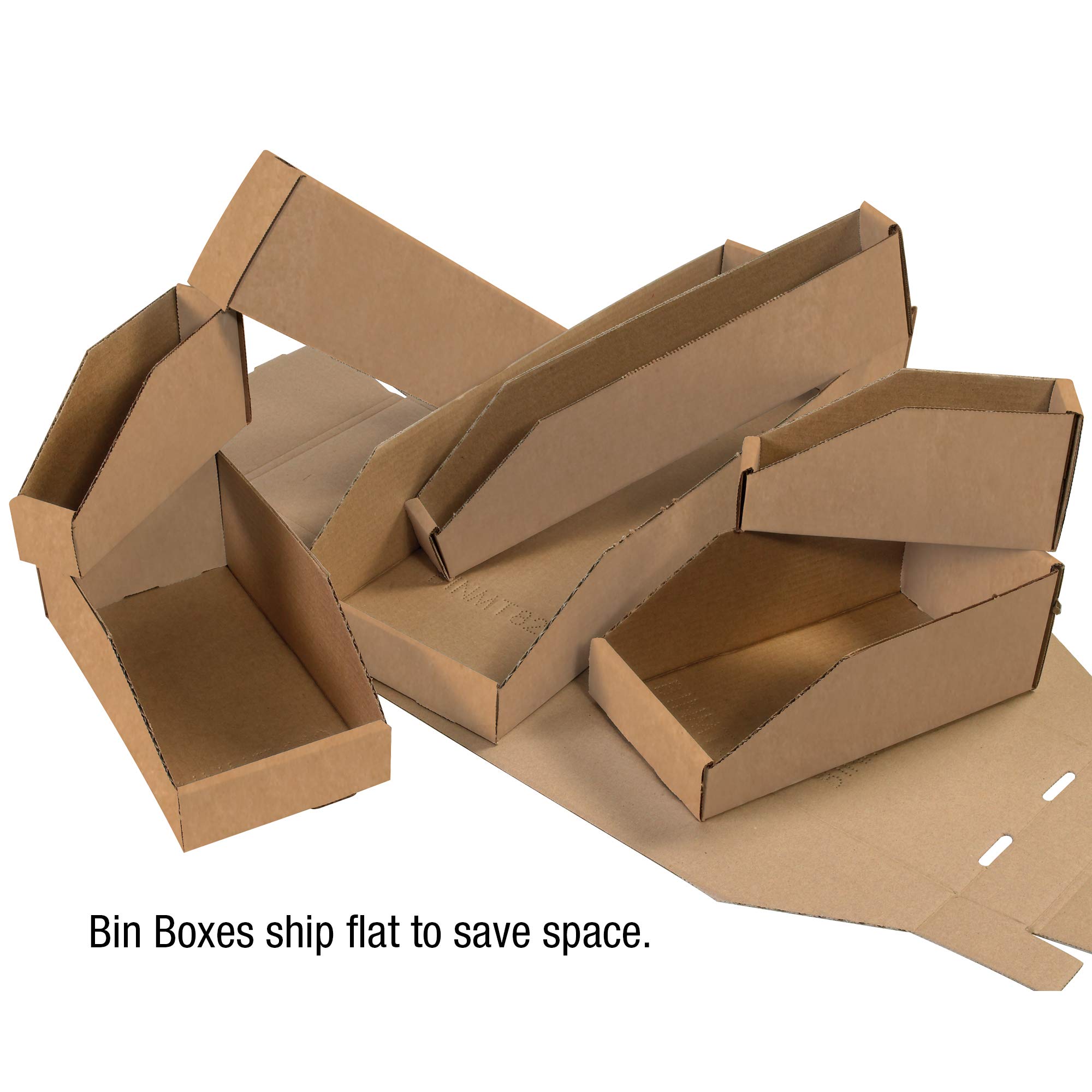 Box USA BBINBIN29K Open Top Bin Boxes, 2" x 9" x 4-1/2", Kraft (Pack of 25) - Image 4