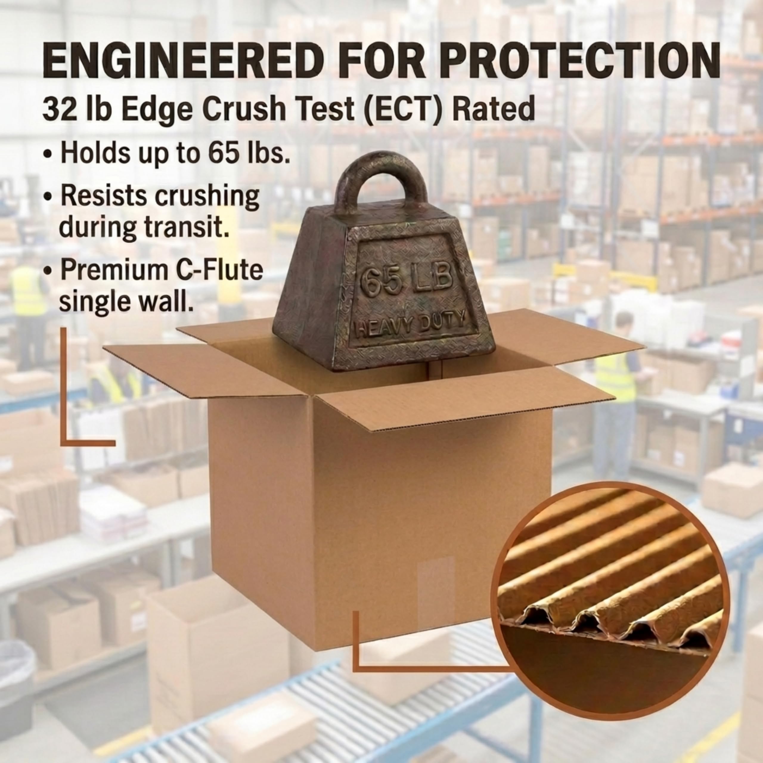 BOX USA Cube Shipping Boxes 12"L x 12"W x 12"H (25-Pack) - Corrugated Cardboard Box for Moving, Mailing, Packing, Packaging and Storage - Image 3
