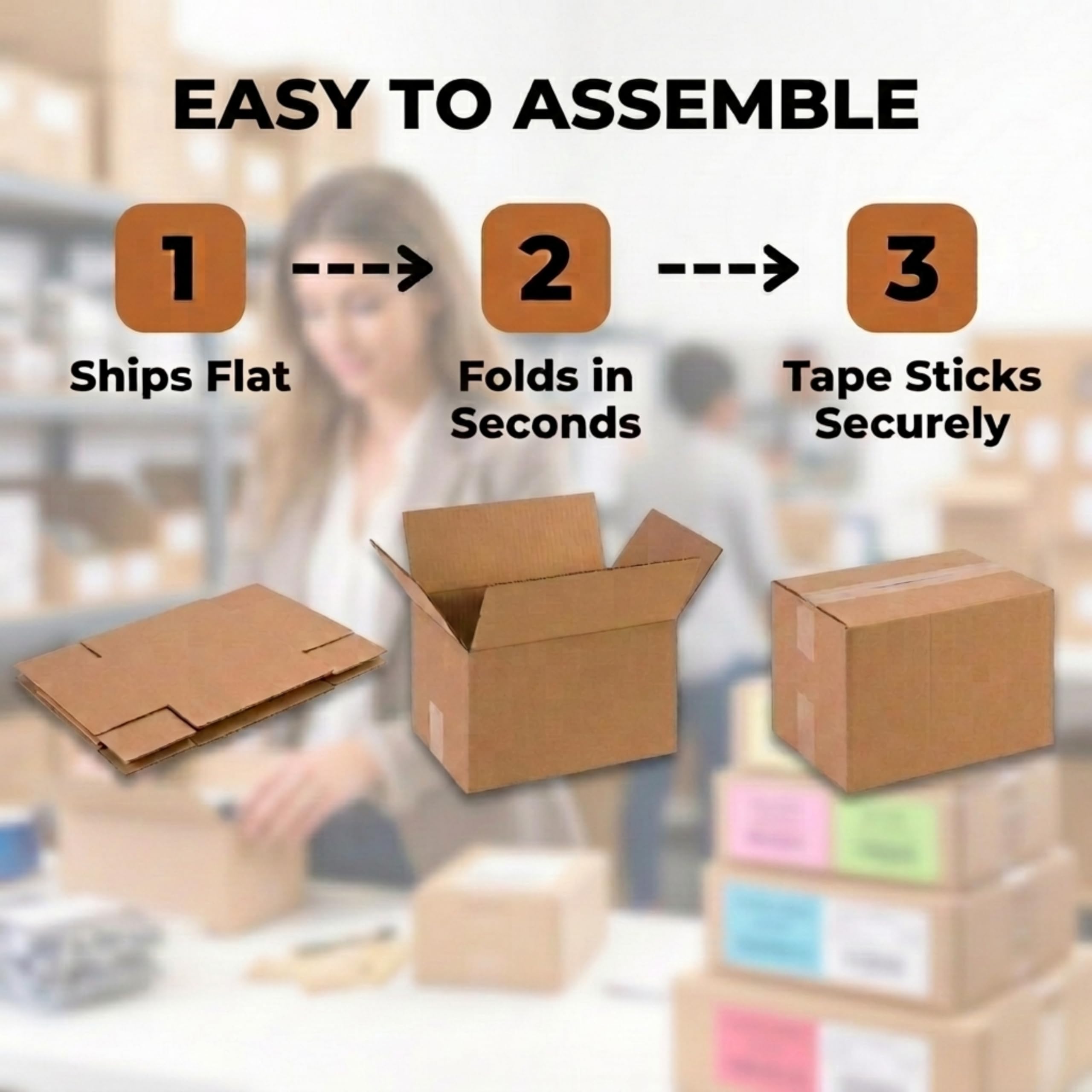 BOX USA Cube Shipping Boxes 12"L x 12"W x 12"H (25-Pack) - Corrugated Cardboard Box for Moving, Mailing, Packing, Packaging and Storage - Image 4