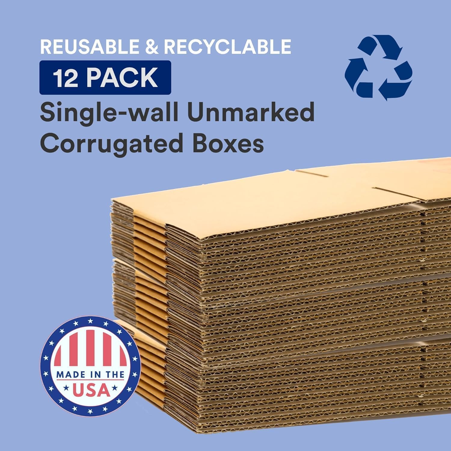 BOX USA Moving Boxes Large 20"L x 20"W x 15"H, 12-Pack - Corrugated Cardboard Box for Packing, Shipping and Storage - Image 3