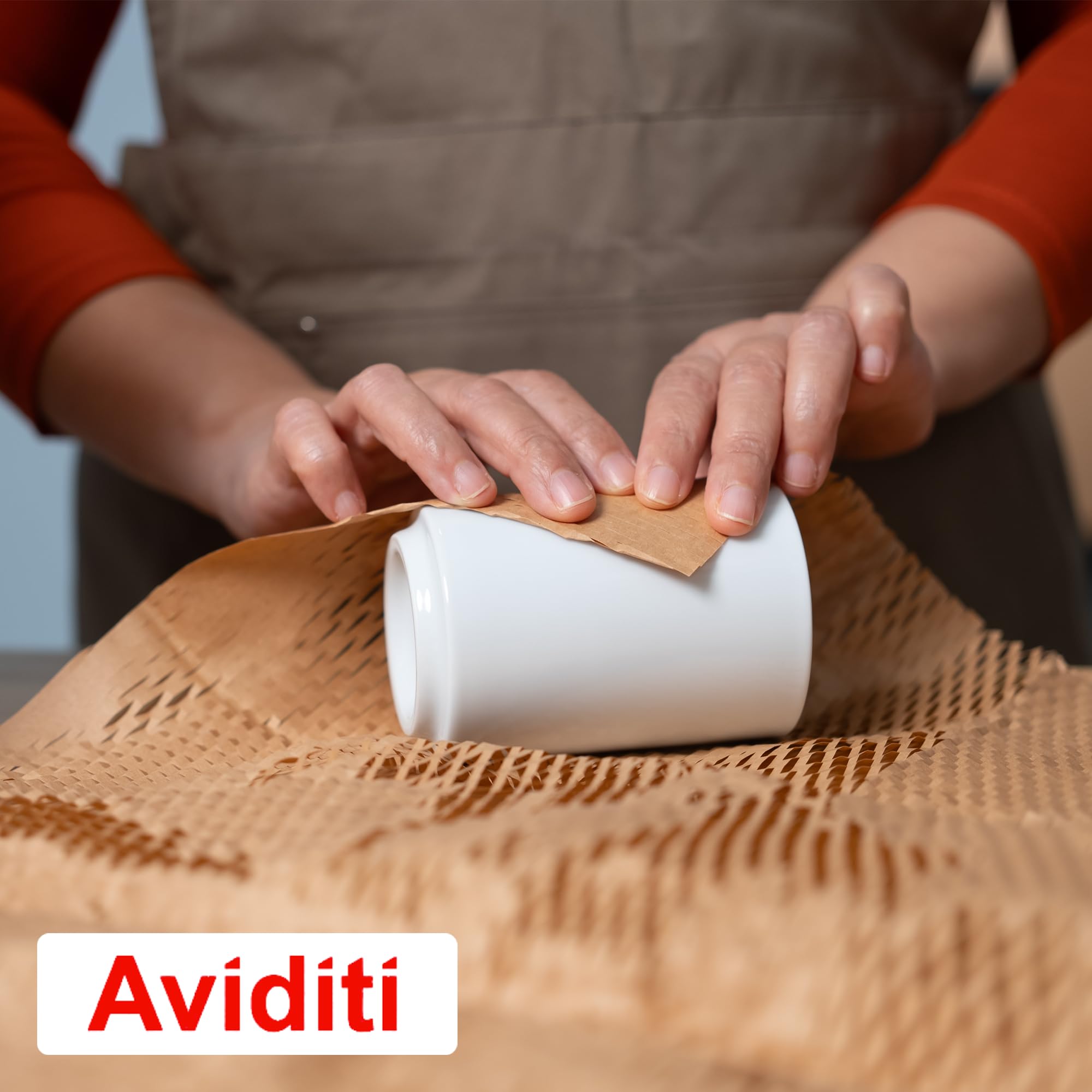 BOX USA Packing Paper Roll 12" x 300ft - Honeycomb Packing Paper for Shipping, Storage and Moving Supplies, Brown - Image 3