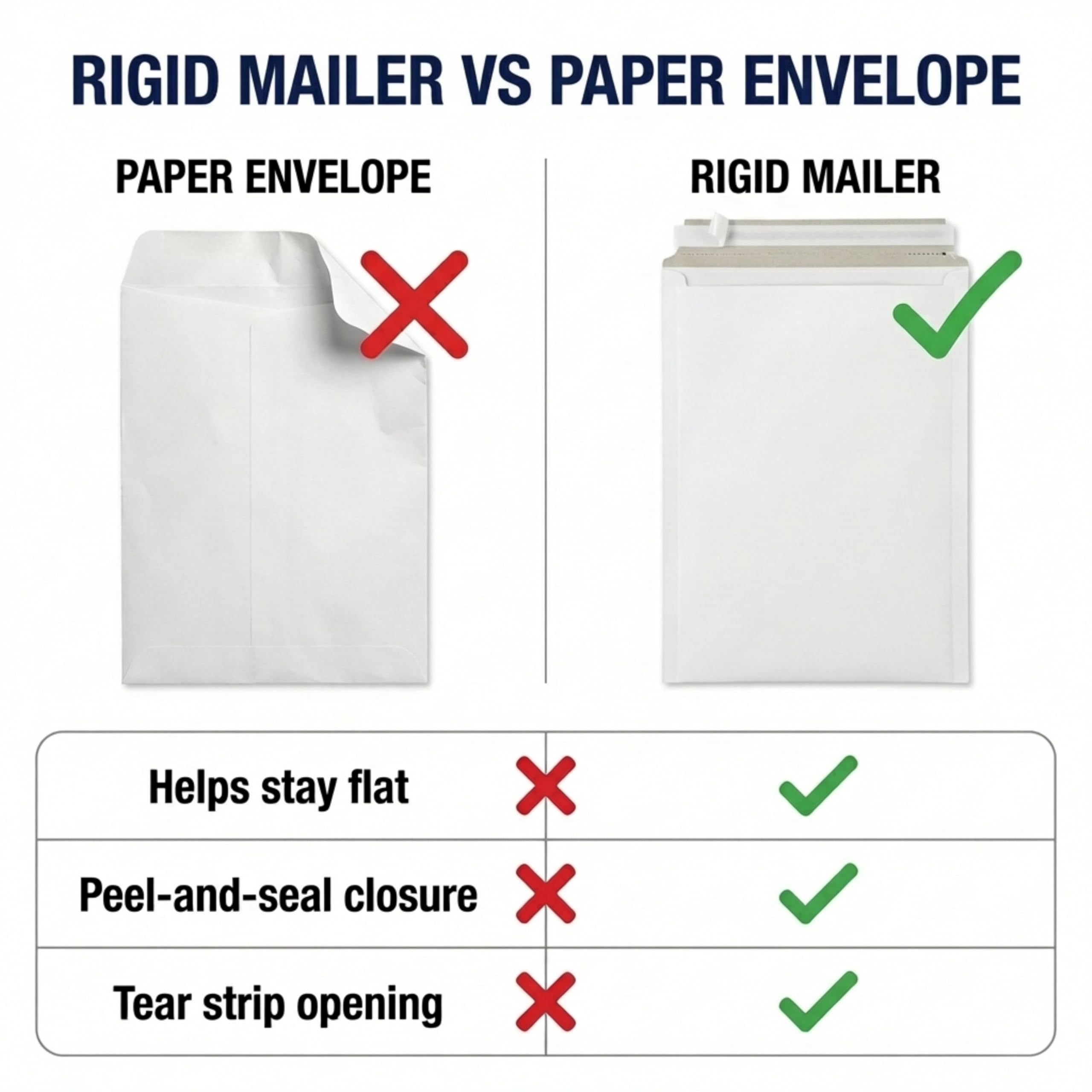 BOX USA Rigid Mailers 12" x 15" (100-Pack) - Cardboard Mailer Envelopes for Photos, Artwork, Certificates - Stay Flat - Image 6
