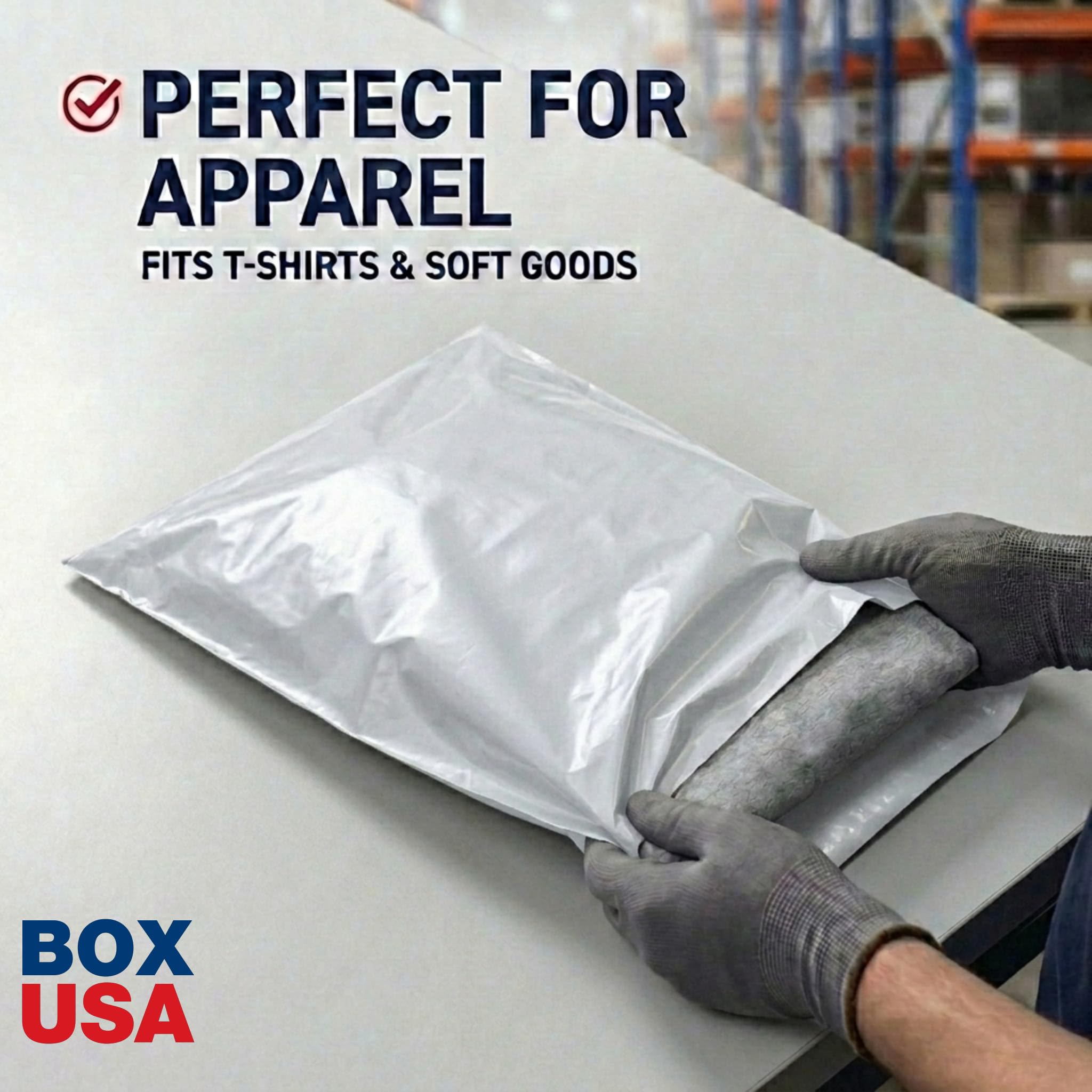 BOX USA Shipping Bags 10" x 13" (100-Pack) White - Heavy Duty Self-Adhesive Envelope Poly Mailers for Packing, Secure Shipping, & Small Business Mailing - Image 5
