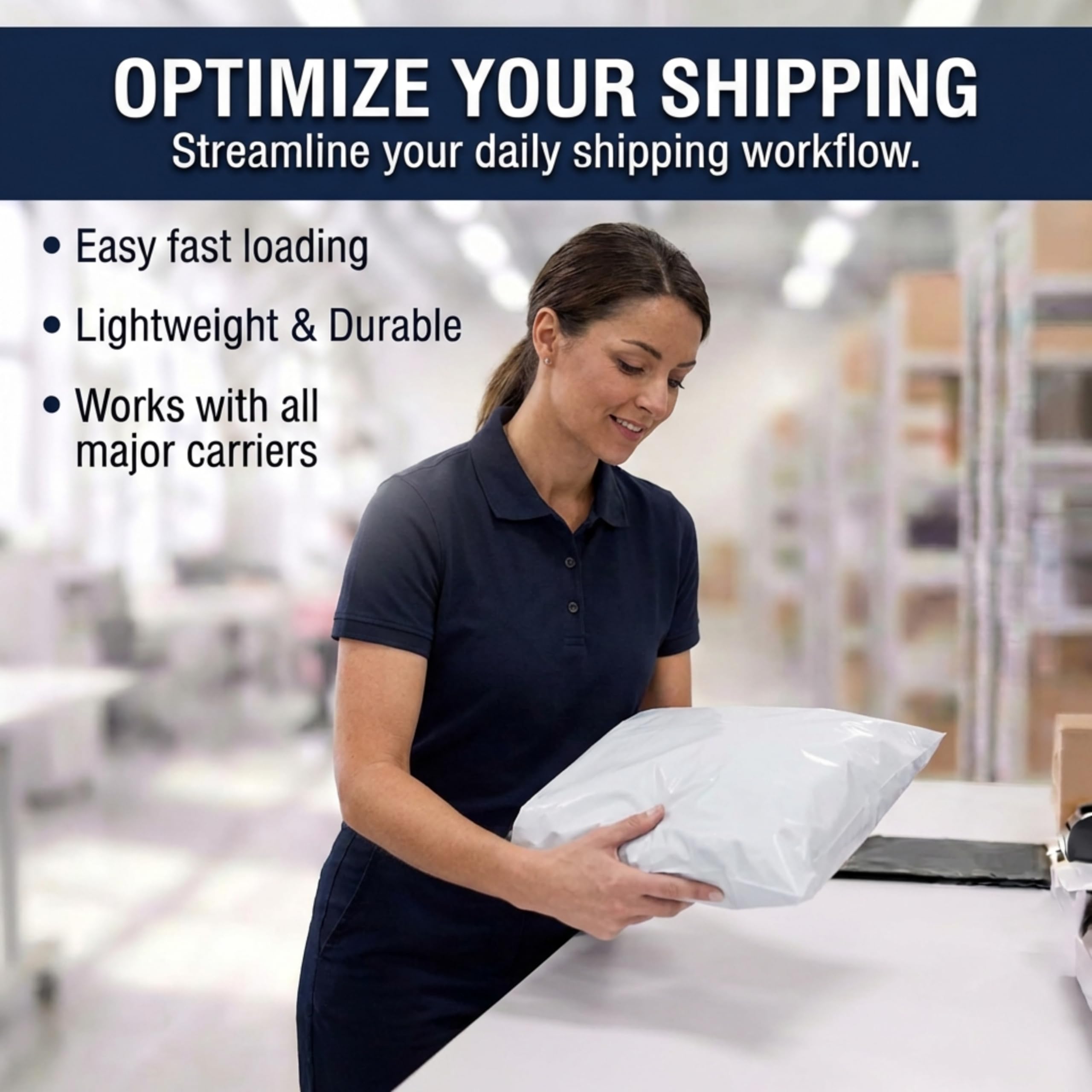 Box USA Shipping Bags 14½" x 19" (100-Pack) White - Large Heavy Duty Self-Adhesive Envelope Poly Mailers for Packing, Secure Shipping, & Small Business Mailing - Image 4