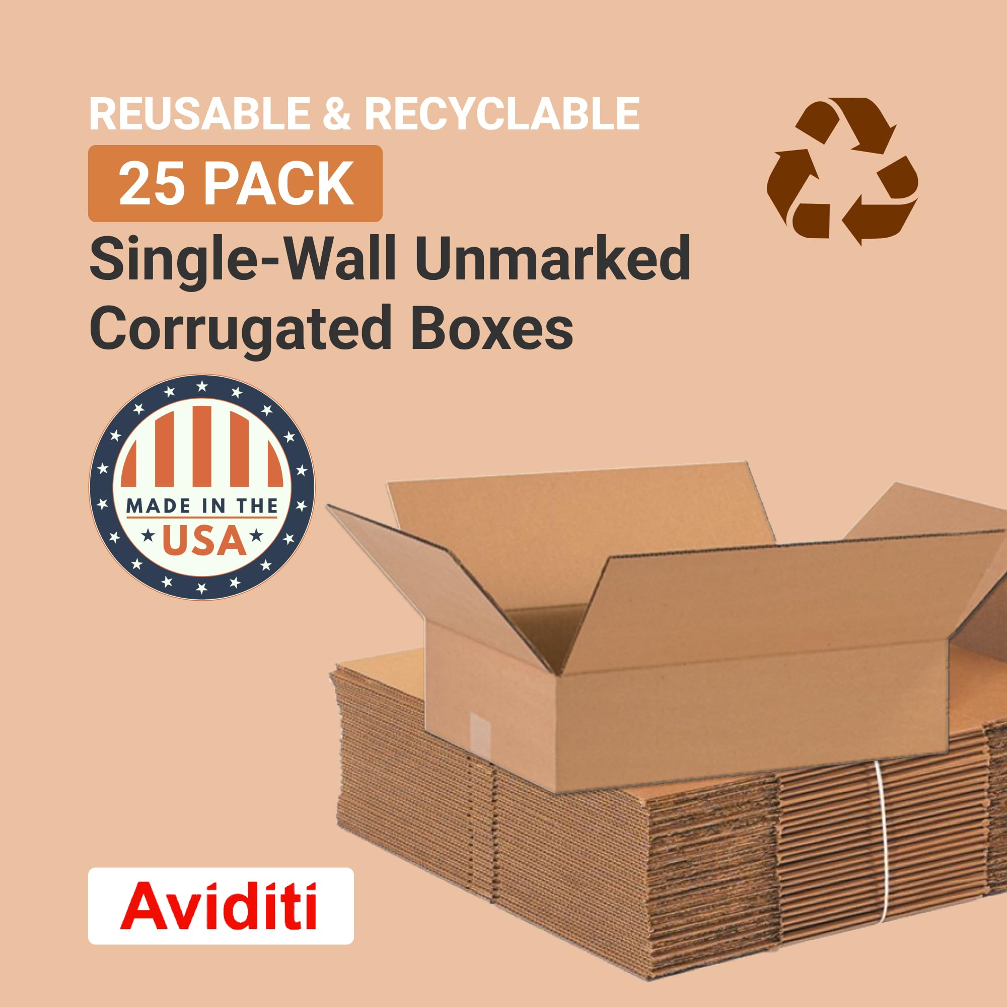 BOX USA Shipping Boxes Flat 16"L x 12"W x 4"H 25-Pack - Corrugated Cardboard Box for Moving, Mailing, Packing, Packaging and Storage - Image 3