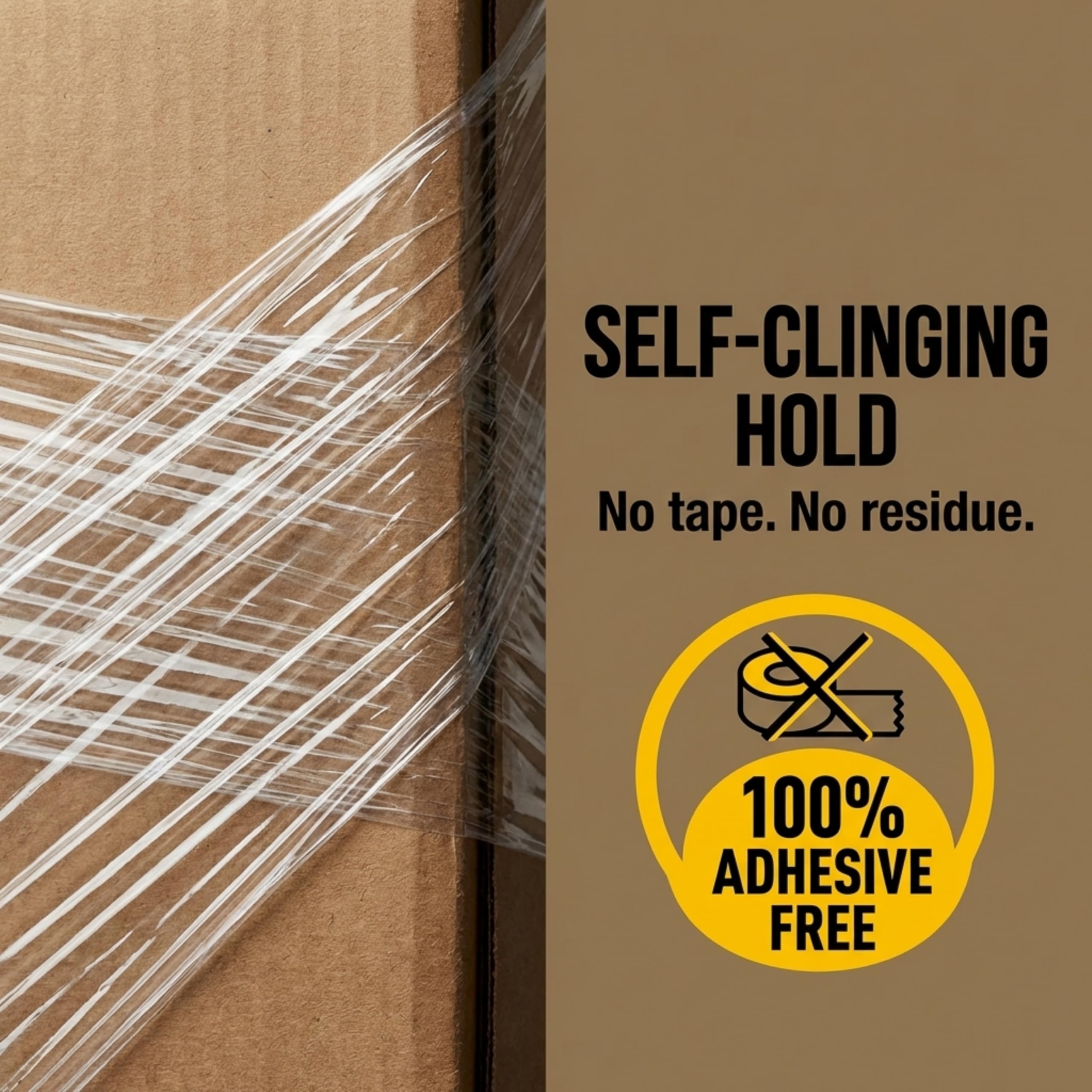 BOX USA Stretch Wrap Extra Wide Stretch Film Roll - 20 in Wide & 1000 ft long Clear Plastic Wrap with Handles for Pallet Wrapping Shipping Moving - Image 5