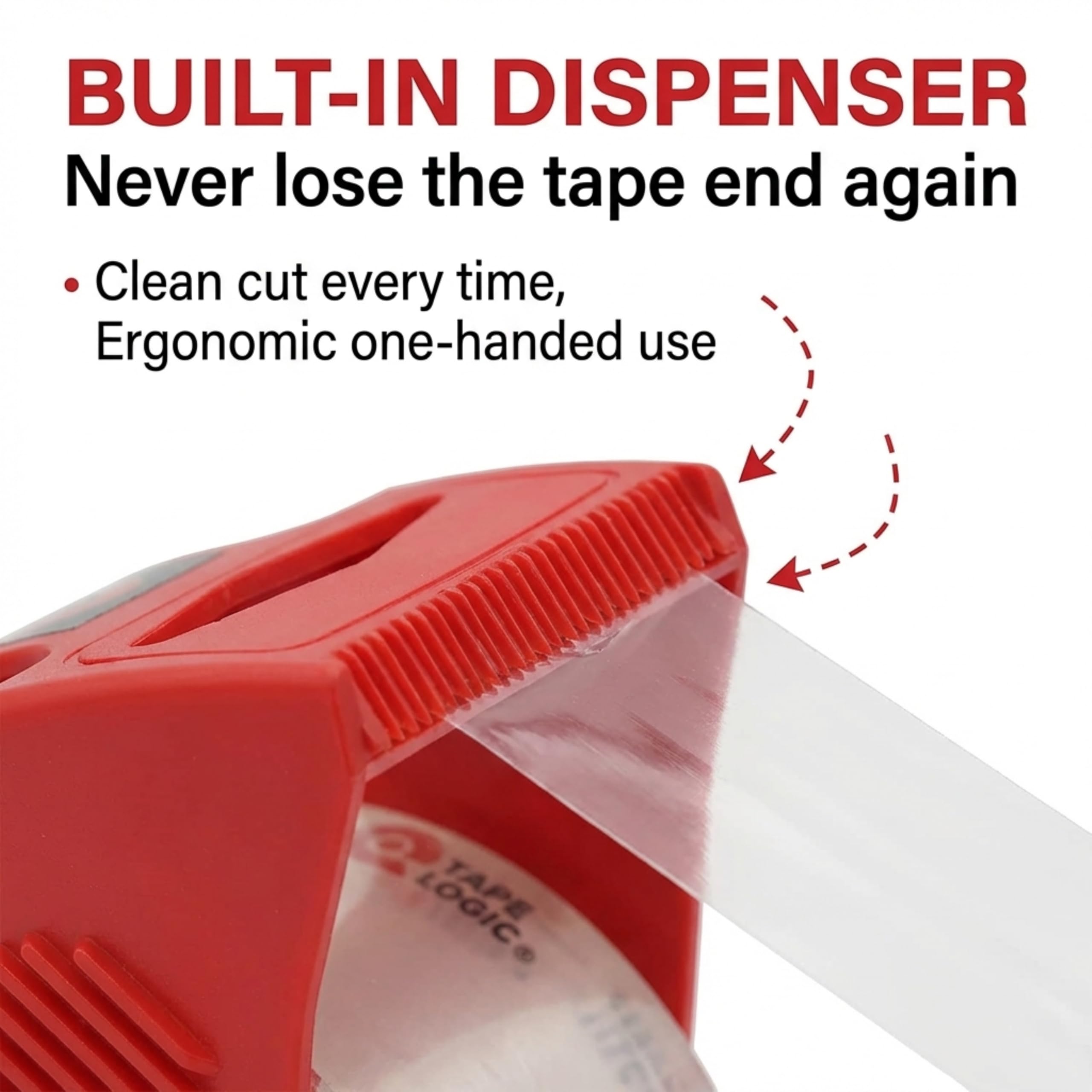 Tape Logic Heavy Duty Packing Tape with Dispenser (1 Pack) – 2.6 Mil Thick Clear Shipping Tape, 2 in x 25 yd – Strong Industrial Adhesive for Moving Boxes, Mailing, & Shipping Packaging - Image 5